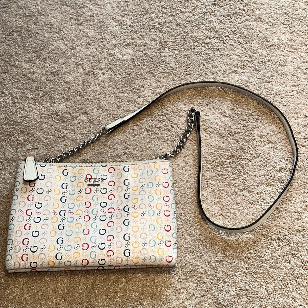 Guess Shoulder Bag white multicolor